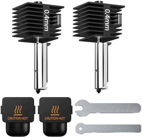 Confezione Da 2 Set Hotend 0,4Mm for Bambu Lab A1/A1 Mini | Ugello Acciaio Temprato Rimovibile,Resistente Usura,Cambio Rapido,Alta Precisione,Senza Perdite,Resistente Calore