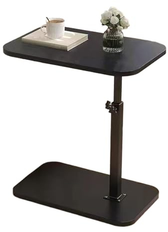 C-bord, roterande sidobord, trä, möbler för små utrymmen, 360° vridbar design, multifunktionell laptopskrivbord, för vardagsrum, sovrum, studie, 40 x 30 cm/15,75 x 11,81 tum