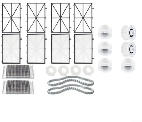 Sumsoctober Kit di pulizia per piscina compatibile con Dolphin Robot M200 M400 M500 - Set completo di pezzi di ricambio con pannelli filtranti, spazzole, anelli da arrampicata, binari e ruote