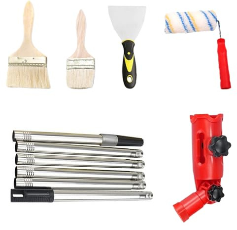 Painting Roller Kit, with Viewing Angles, Extendable Auction and Brush, Tool for Renovation Ceilings, Walls, Doors, Fences, Ceiling Wall, Crazy Wardrobe Railing