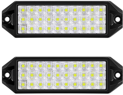 SAN YOUNG LED Light Bar for Truck, 6 Inches Reverse Lights Flood Beam for Truck Tractor ATV UTV Boat, 12V Flush Mount Small Light Bar, 2Pcs