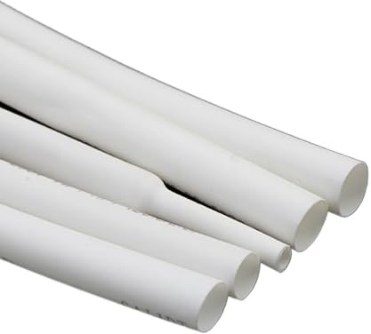 Gaine thermorétractable blanche de 1 mètre de diamètre, 1 2 3 4 5 6 7 8 9 10 12 14 16 20 25 30 40 50 mm, gaine de câble thermique isolée en polyoléfine 2:1(7mm)