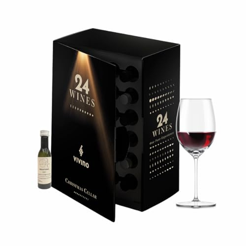 Calendrier de l’Avent Vin “La Cave à Vins de VIVINO” – 24 vins x 40 mL – Dégustation premium, idée cadeau originale homme/femme