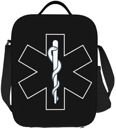 TFDGDGH Custom EMT Star of Life Symbol Insulated Lunch Bags for School Office Emergency Medical Paramedic Cooler Thermal Bento Box Women