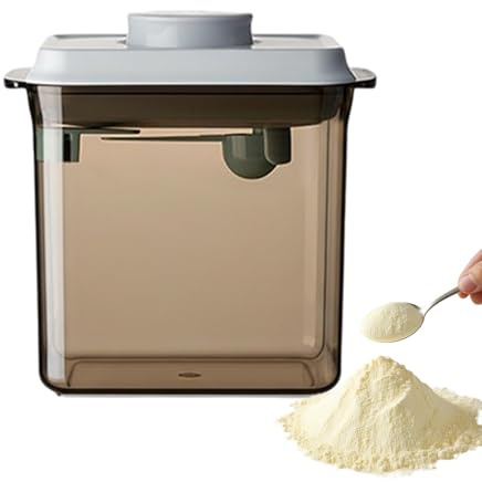 Derwrtup Contenitore per alimenti per bambini da viaggio, contenitore ermetico da 1,7 litri, per latte in polvere e alimenti | Dispenser di latte in polvere con misurino, per casa, cucina, armadietto