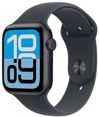 Apple Watch SE 3 [GPS + Cellular 44 mm] Montre connectée avec boîtier Minuit et Bracelet Sport Minuit. Moniteur activité/Sommeil/fréquence Cardiaque, écran Toujours activé (Reconditionné)
