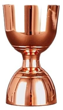 Doseur Cocktail Jigger à Cocktail en acier inoxydable 30ml/60ml, barre, cloche mesurer, tasse liqueur, mélangeur de boissons, outil barman(Copper)