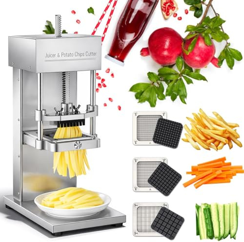 XEEAOFE Cortadora y Exprimidor Eléctrico Profesional de Doble Función, Prepara Rápidamente Tiras de Verduras y Jugo Fresco con Resultados Consistentes y de Calidad de Restaurante