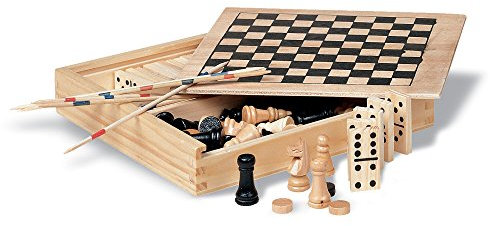 Spielesammlung in Holzbox