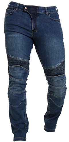 Qaswa Men's Motorcycle Denim Pants Motorbike Jeans with Stretch Panel Aramid Protection Lining Biker Trousers