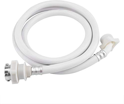 PVC Washing Machine Water Inlet Hose White Color Burst Proof Washer Pipe Tube Connector Accessories Replacement Part (2 m)
