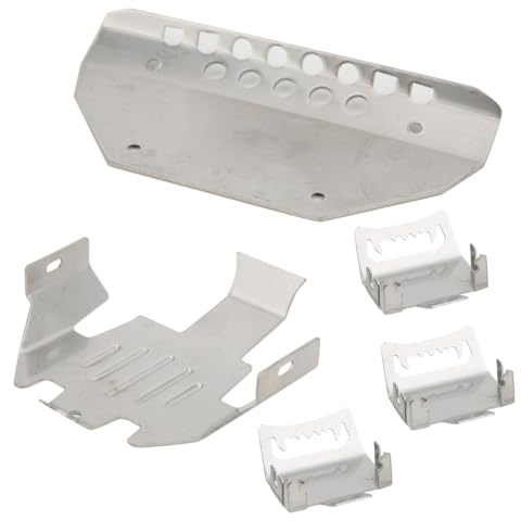 Accesorio RC, 5 piezas de acero inoxidable, control remoto de 6 ruedas, orugas, chasis del automóvil, armaduras, protección, placa protectora, modelo de vehículo RC, accesorio de repuesto para Traxxas