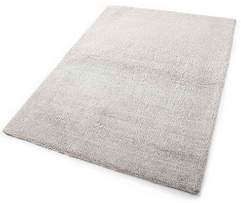 VIMODA Fellteppich Kunstfell Teppich Imitat Meliert mit Doppelter Farbverlauf Dicht Flauschig Seidiger Glanz Hochflor, Farbe:Beige, Maße:160x230 cm