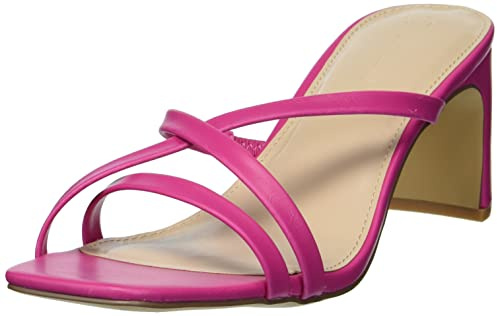 The Drop Women's Amelie Strappy Square-Toe Heeled Sandal, Hot Pink, 7.5 UK