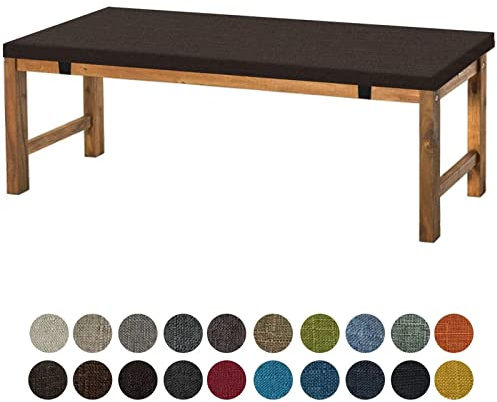 Aselbia Bankauflage Sitzkissen 110X35X5CM,Waschbare Rutschfestes Bankkissen Sitzauflage Bequeme Bankpolster für Bank, Fensterbank, Gartenmöbel, Terrasse, Drinnen,Dunkler Hanf