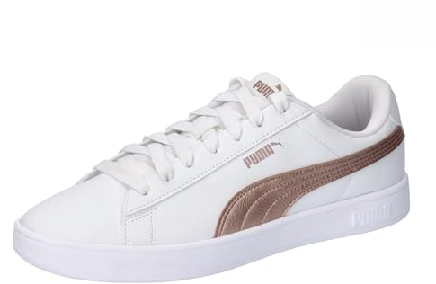 PUMA Unisex Rickie Classic Baskets, Puma White Rose Gold, 38 EU