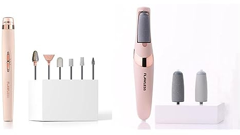 Finishing Touch Flawless Pedi - Râpe Pied Électrique Rechargeable, Anti-callosités, Expérience de Pédicure à Domicile & Salon Nails, Lime à Ongles Électrique, Kit Manucure Professionnel