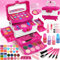Flybay Coffret Maquillage Enfant Lavable Jouet Créatif Sécurisé pour Filles 3-10 Ans Idée Cadeau Anniversaire & Noël‌ (Rose-Maquillage Enfant)