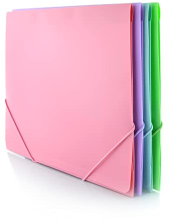 Carpeta con Cierre de Gomas - Tamaño A4+ MAXI - REF 518058 - Colores BLUSH PASTEL Acabado mate y Brillo interior by Office Box. (4 Ud Colores Surtidos)