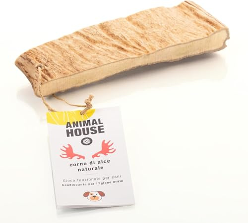 Animal House Corna di Alce per Cani, Masticativo Naturale al 100%, Rafforza Igiene Orale, Resistenti e Duraturi, Disponibili in tutte le taglie (L)