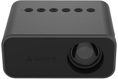 Home Mini Projector, Small Portable LED Mobile Projector, Wireless+wired, 24 ANSI Lumens, Multiple Interfaces, Supports Android and IOS Devices, and Belongs To Your Own Private Cinema (Black)