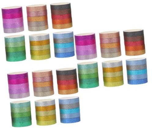 Operitacx 90 Rollen Glitzer und Washi-Tape Massenaufkleber für Kinder dünne klebebänder selber machen Magnetband Scrapbook-Klebebänder selber machen Washi-Tape aus einstellen