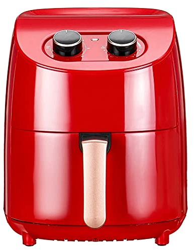 Friggitrici ad aria per uso domestico Friggitrice ad aria Forno da cucina da 1000 W Forno sano senza olio a basso contenuto di grassi 3,5 L (Colore : Rosso, Dimensioni (friggitrici ad aria) (Rosso 3,5