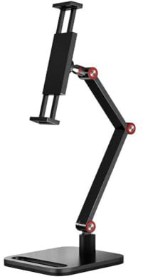 Cikiki Escritorio portátil para monitor con base giratoria de 360°, soporte de escritorio para tablet Vesa para 16 brazos de aluminio pulgadas de largo