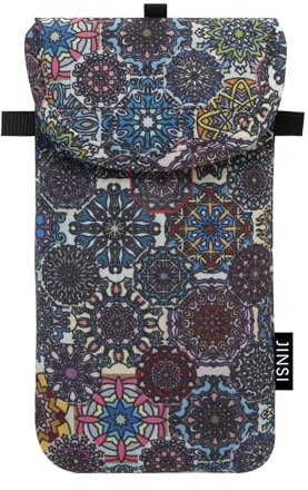 DOB SECHS Phone Sock, Universal Nylon Phone Pouch Sleeve for Hiking & Travelling, Fits Phones up to 6.9 Inches, Mandala
