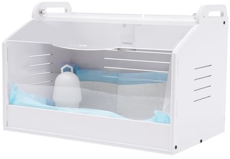 Brutinkubator, Kükenwärmebox Kükenhaus mit Thermometer und Lampe, Kleintiere Manuelle Inkubatorheizung, mit Transparente Öffnung,Hühnerbrutkasten Heimbrutkasten für Hühnerenten,Vögel