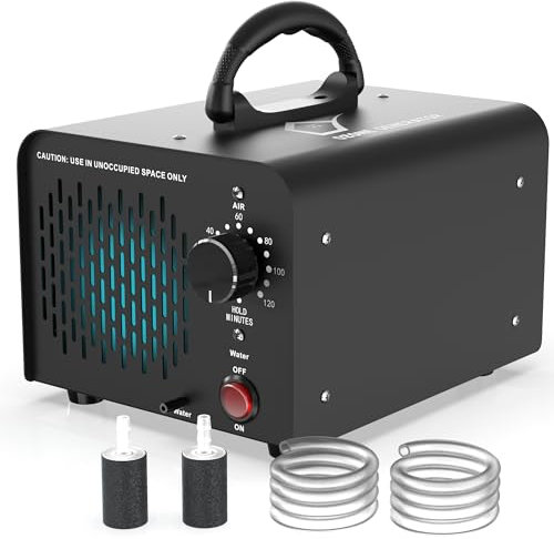 Ozongenerator 38000 mg/h, Ozongerät Ozon Luftreiniger mit Wasser und Luft Modus, Ozongenerator Wohnung, Auto/Rauch/Haustiergerüche/Küchengerüche sowie Reinigung von Obst und Gemüse