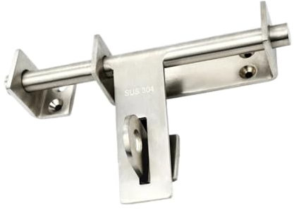 Chiusura della porta in legno in acciaio inossidabile Chiusura della porta Chiusura della porta Chiusura della porta Ming Blocco della porta in ferro non perforato Antifurto Vecchia serratura 1 pz