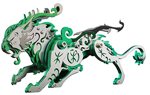 CreativeBlocker 3D Metall Puzzle-DIY Tiger 3D Modell Bausätze Erwachsene, Fabelwesen Figuren Metallbaukasten Bastelset Modellbau, Steampunk Deko, Geschenk für Weihnachten Geburtstag (92PCS)