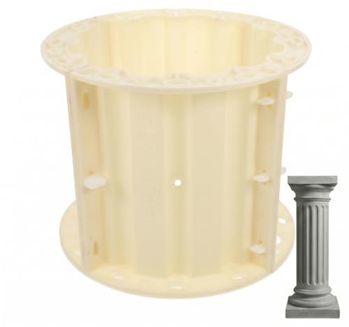 SUPVOX Stampo per calcestruzzo per colonna romana, stampo per cemento cavo in plastica, 25 strisce verticali, decorazione europea per villa, giardino e vialetto, stampo solido e decorativo