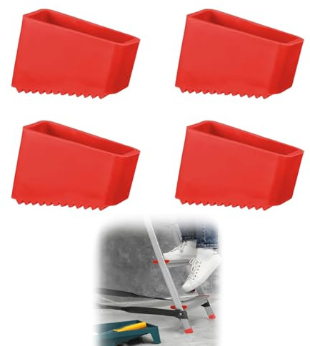 4 Stück 50 X 20 Mm Gummi Leiterfüße,Schutzkappen Für Leitern,Leiter Füße,Gummifüße Für Leitern,rutschfeste Leiterfußabdeckung,Leiter Füße,Universal Leiter Fußa Bdeckungen Für Heimarbeiter Leiterfüße