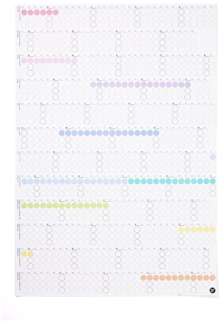 dot on Jahreskalender 2026 mit bunten Klebepunkten - Wandkalender 2026, Familienkalender, Jahresplaner, Kalender zum Selbstgestalten, Kalender mit Aufklebern in drei Farbvarianten (Pastell)