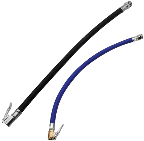 2 Stück ReifenfüLler Schlauch,Luftpumpe Adapter 12.5mm*37cm,VentilverläNgerung Autoventil Set, Autoventil Hebelstecker, Reifenfüller VentilverläNgerung Schlauch Inflator für Auto Motorrad Fahrrad