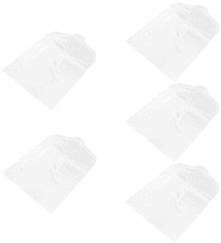 FOMIYES 5pcs Garment Covers Double-layer 18 Mil Pvc Clothes Protector Bags Lightweight Waterproof Wardrobe Storage Dustproof Short-length for Women’s Suits and Jackets