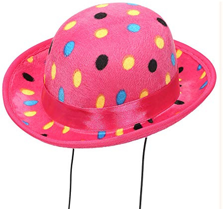 Widmann 68574 - Clown-Hut, Mini-Melone, Minihut, Hut, Mütze, Kostüm, Karneval, Mottoparty