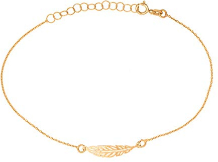 Goldarmband 333 8k Gold Feder Gravur - Elegantes Armband für Damen, Filigraner Schmuck