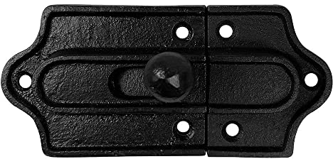 zeitzone Schiebeschloß Türriegel Schieberiegel Vintage Gusseisen Schwarz Antik-Stil