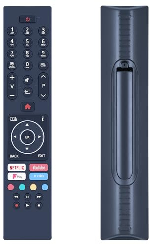 GOUYESHO RC43137 RC43137P Universal Remote Control Replacement for Polaroid Luxor Finlux Bush Digihome Celcus Logik TV with Netflix/Youtube/Freeview Play Buttons - No Setup Required