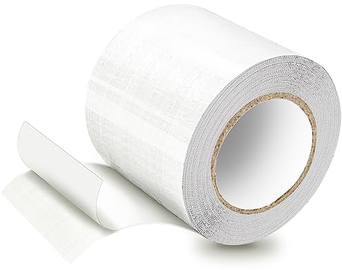 Cinta adhesiva para reparación de lonas de polietileno, 5 m x 8 cm, para lona tejida, cubiertas de camión, estores, tiendas de campaña