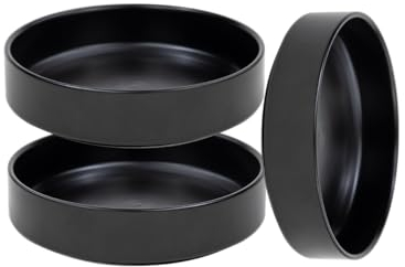 Katzennapf Keramik,3-teiliges Set Futternapf Katze，Der endgültige Katzennapf für Katzen und Welpen 15 * 4cm (Schwarz)