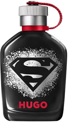 SUPERMAN x HUGO Eau de Parfum - Fragancia Masculina Fougère- Con Notas de Acorde de Aldehído, Aceite de Menta y Aceite de Pachulí - Perfume para Hombre - Fragancia Duradera