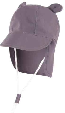 Baby solhatt småbarn hink hatt bred brätte sommar strand keps med hals skydd UPF50 för barn barn pojkar flickor 1–4 år, GRÅ, 6-12 månader