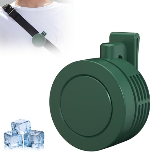 Tragbarer Ventilator Mit Clip, 2025 Net Mini Ventilator, Akku Aufladbar Leise Ventilator, 3 Einstellbaren Windgeschwindigkeiten, Ventilator Klein Für Den Außenbereich, Büro Auf Reisen & Camping (Grün)