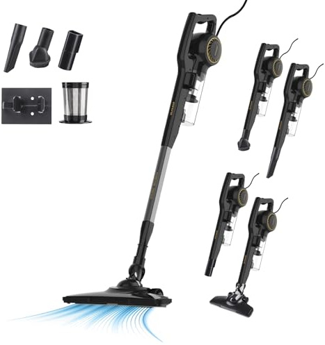 Taurus - Aspirador Vertical Homeland Endless 600W | 18000 Pa | 3en1 (Lanza/Escoba/Mano) | Filtro HEPA11 | Cable de 6 m | Cyclone System | Motorizada Turbobrush All-Road | Negro