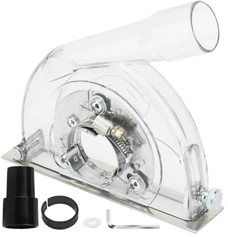 Angle Grinder Dust Shroud, Dust Extractor Cutting Guard, 4 5 Professional Angle Grinder Guard with Attachments Transparent Grinding Cover Cutting