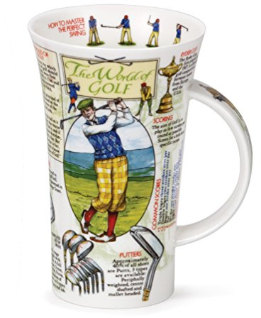 Dunoon Glencoe World of Golf Dunoon Becher, Keramik, Becher, Mug, 500 ml, Zylindrisch, Isoliert, Wiederverwendbar, Trinkbecher